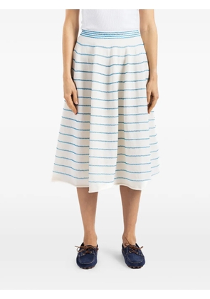 Bielo wavy-stripe knit midi skirt - Neutrals