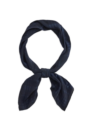 Ralph Lauren Purple Label plaid crepe neckerchief - Blue