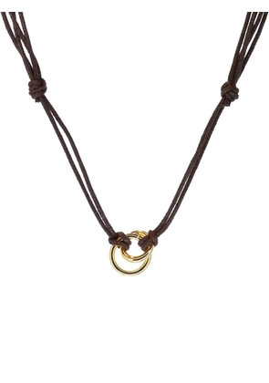 Marlyn Schiff Oakley ring-pendant cord necklace - Gold