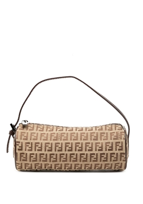Fendi Pre-Owned 20th Century Zucchino Canvas Barrel Pochette handbag - Brown