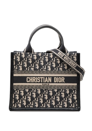 Christian Dior Pre-Owned 2024 Small Oblique Embroidered Canvas Book Tote satchel - Blue