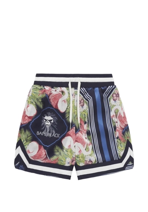 A BATHING APE® Black Label silk shorts - Blue