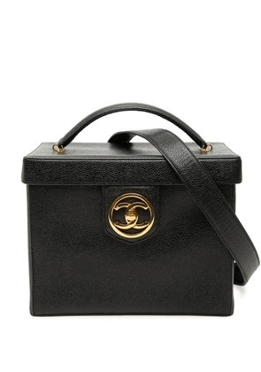 CHANEL Pre-Owned 1994-1996 CC Caviar Vanity Box Case satchel - Black