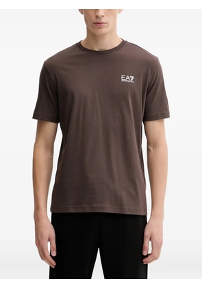 Ea7 Emporio Armani logo-print short-sleeve T-shirt - Brown