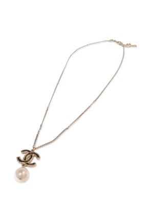 CHANEL Pre-Owned CC faux-pearl necklace - Gold
