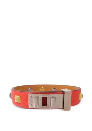 Hermès Pre-Owned 2016 Mini Dog Clous Ronds bracelet - Red