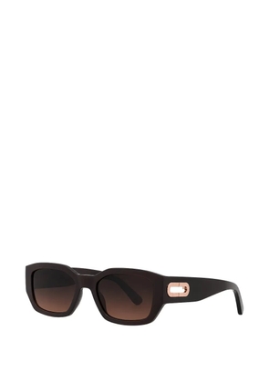 Furla rectangle-frame logo-plaque sunglasses - Brown