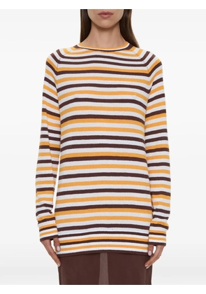 Christopher Esber Monument stripe-knit long dress - White