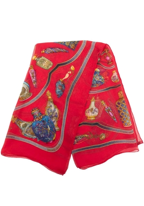 Hermès Pre-Owned 1980-1990 Qu Importe Le Flacon Silk Scarf 90 scarves - Red