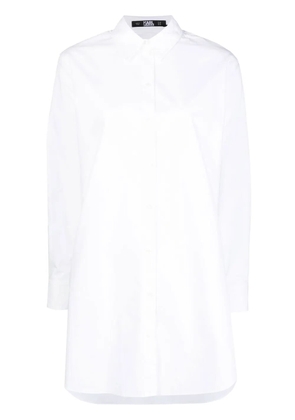 Karl Lagerfeld logo-print tunic shirt - White