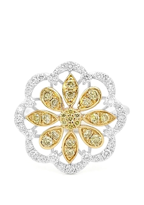 HYT Jewelry floral diamond ring - Silver