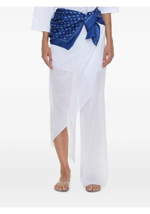 Christopher Esber draped skirt-overlay trousers - White