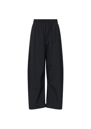 MM6 Maison Margiela logo-embroidered nylon drawstring trousers - Black