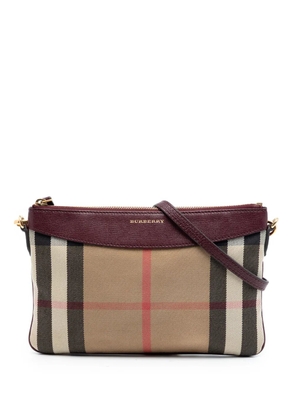 Burberry Pre-Owned 2000-2017 Mega Check Canvas Derby Peyton crossbody bag - Brown