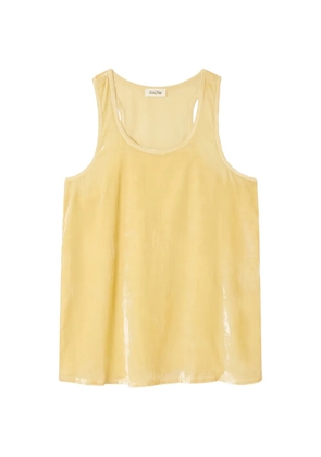 American Vintage Ankaz velvet sleeveless top - Yellow