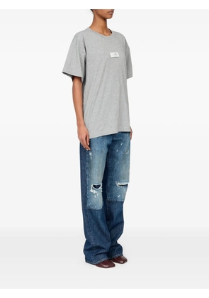 MM6 Maison Margiela label cotton jersey T-shirt - Grey