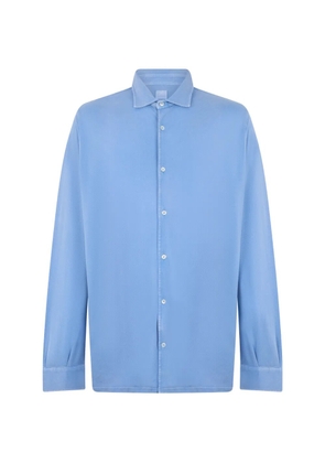 Fedeli long-sleeve cotton shirt - Blue
