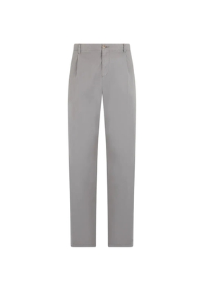 Fedeli pleated straight-leg trousers - Grey