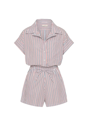 Faithfull the Brand Zion Venezia Stripe playsuit - White