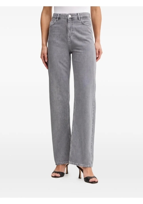 Trussardi 191 Boyfriend embroidered stonewashed denim jeans - Grey