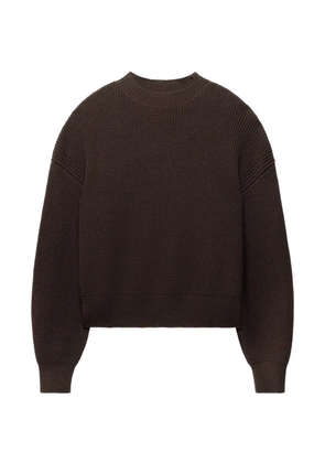 Another Tomorrow ribbed-knit crew-neck sweater - Brown