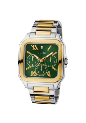 GUESS USA square-shaped 42mm watch - Green