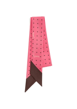 Valentino Garavani Stelline e Firma starry silk bandeau scarf - Pink