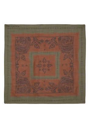 Acne Studios paisley-bandana-print wool scarf - Green