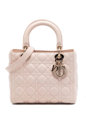 Christian Dior Pre-Owned 2017 Medium Lambskin Cannage Lady Dior satchel - Pink
