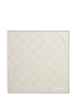 Ralph Lauren Purple Label Glen plaid pocket square - White
