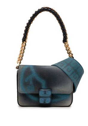 Givenchy Pre-Owned 2021 Chito Small 4G Graffiti Effect Canvas and Leather satchel - Blue