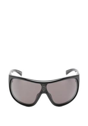 Gucci Eyewear logo-plaque geometric-frame sunglasses - Black