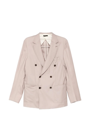 Brioni double-breasted peak-lapel jacket - Pink