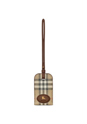 Burberry Check luggage tag - Neutrals