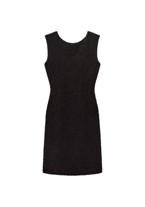 Another Tomorrow sleeveless tweed mini dress - Black