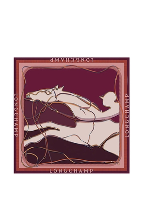 Longchamp A Toute Allure square scarf - Red