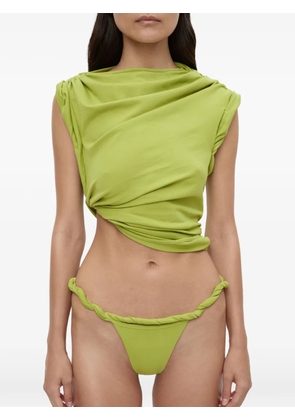 Christopher Esber draped asymmetric T-shirt - Green