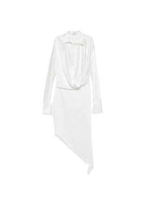 Vestiaire d'un Oiseau Libre Asymmetric draped midi dress - White