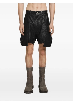 Rick Owens Stefan leather cargo shorts - Black