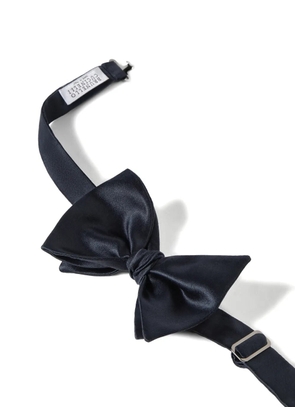 Brunello Cucinelli cotton and silk satin bow tie - Blue