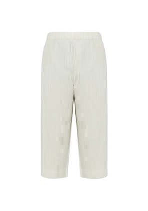 Homme Plissé Issey Miyake pleated cropped trousers - White