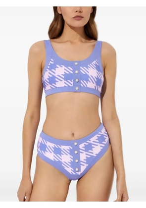 Beach Riot Isle pearl-button bikini top - Blue