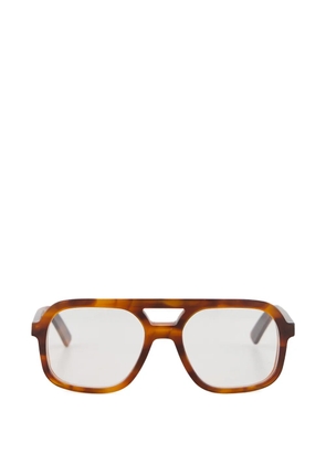 Emmanuelle Khanh tortoiseshell-effect geometric-frame glasses - Brown
