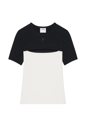 Courrèges cut-out colour-block T-shirt - White