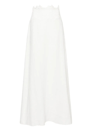 Ermanno Scervino broderie-anglaise long skirt - White