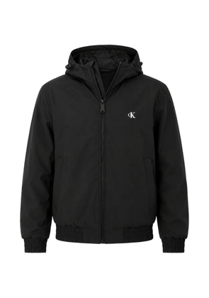 Calvin Klein logo-print hooded jacket - Black