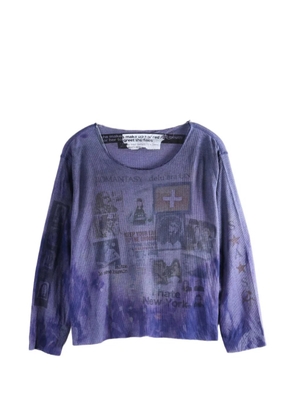SAITOS graphic-print long-sleeve T-shirt - Purple