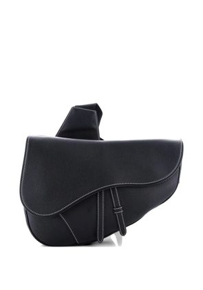 Christian Dior Pre-Owned Saddle Leather Maxi crossbody bag - Black