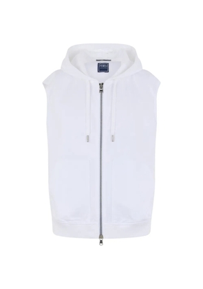 Fedeli sleeveless zip-up hoodie - White