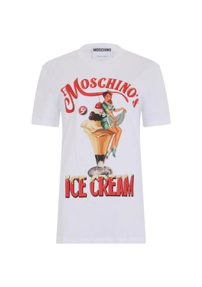 Moschino graphic-print cotton T-shirt - White